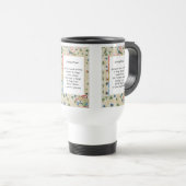Serenity Prayer Peacock Motivatie Travel Mug Reisbeker (Voorkant rechts)