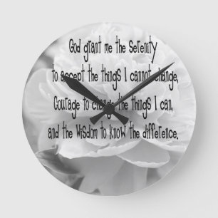 Serenity Prayer Peony Ronde Klok
