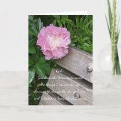 Serenity Prayer Pink Peony Floral Blank Kaart (Voorkant)