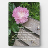 Serenity Prayer Pink Peony Floral Fotoplaat (voorkant)
