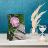 Serenity Prayer Pink Peony Floral Fotoplaat (Zijkant)