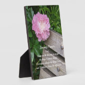 Serenity Prayer Pink Peony Floral Fotoplaat (Zijkant)