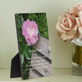 Serenity Prayer Pink Peony Floral Fotoplaat