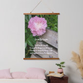 Serenity Prayer Pink Peony Floral Hangend Wandkleed (Slaapkamer)