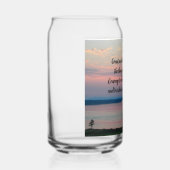 Serenity Prayer Pink Seascape Sunset Blikvorm Glas (Rechts)