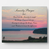 Serenity Prayer Pink Seascape Sunset Foto Fotoplaat (Voorkant)