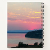 Serenity Prayer Pink Seascape Sunset Foto Notitieboek (Achterkant)