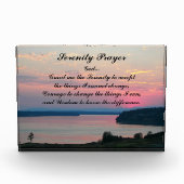Serenity Prayer Pink Seascape Sunset Fotoblokken (Voorkant)