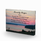 Serenity Prayer Pink Seascape Sunset Fotoblokken (Rechts)