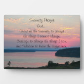 Serenity Prayer Pink Seascape Sunset Fotoplaat (voorkant)