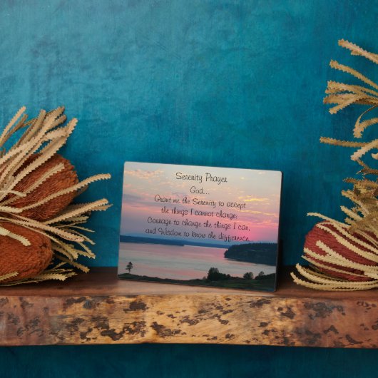 Serenity Prayer Pink Seascape Sunset Fotoplaat (Zijkant)