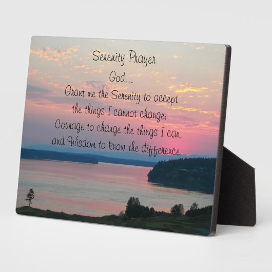 Serenity Prayer Pink Seascape Sunset Fotoplaat (Zijkant)