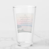 Serenity Prayer Pink Seascape Sunset Glas (Achterkant)