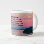 Serenity Prayer Pink Seascape Sunset Grote Koffiekop (Voorkant rechts)