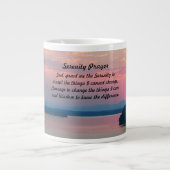 Serenity Prayer Pink Seascape Sunset Grote Koffiekop (Voorkant)
