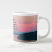 Serenity Prayer Pink Seascape Sunset Grote Koffiekop (Rechts)
