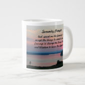 Serenity Prayer Pink Seascape Sunset Grote Koffiekop (Voorkant rechts)