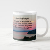 Serenity Prayer Pink Seascape Sunset Grote Koffiekop (Rechts)
