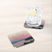 Serenity Prayer Pink Seascape Sunset Kartonnen Onderzetters (Insitu)