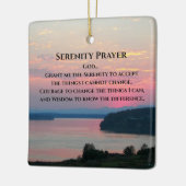 Serenity Prayer Pink Seascape Sunset Keramisch Ornament (Links)