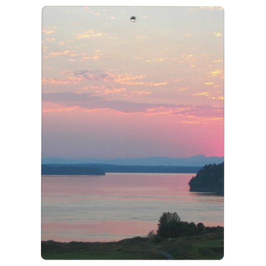 Serenity Prayer Pink Seascape Sunset Klembord (Achterkant)