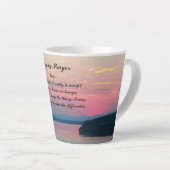 Serenity Prayer Pink Seascape Sunset Latte Mok (Rechterhoek)