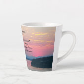 Serenity Prayer Pink Seascape Sunset Latte Mok (Rechts)