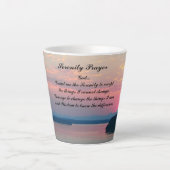 Serenity Prayer Pink Seascape Sunset Latte Mok (Voorkant)