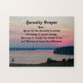 Serenity Prayer Pink Seascape Sunset Legpuzzel (Horizontaal)