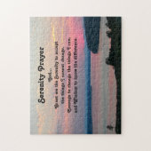 Serenity Prayer Pink Seascape Sunset Legpuzzel (Verticaal)