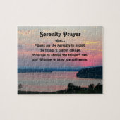 Serenity Prayer Pink Seascape Sunset Legpuzzel (Horizontaal)