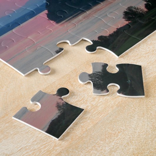 Serenity Prayer Pink Seascape Sunset Legpuzzel (Zijkant)