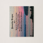 Serenity Prayer Pink Seascape Sunset Legpuzzel (Verticaal)