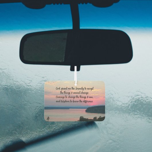 Serenity Prayer Pink Seascape Sunset Luchtverfrisser