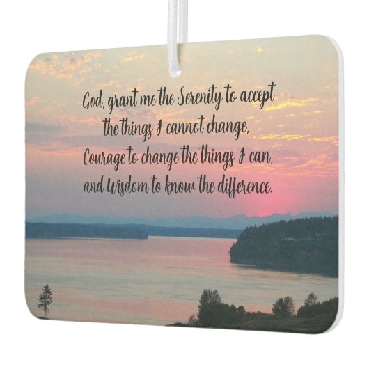 Serenity Prayer Pink Seascape Sunset Luchtverfrisser (Links)