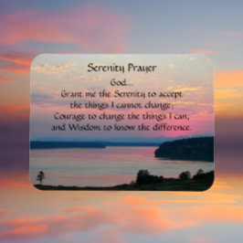 Serenity Prayer Pink Seascape Sunset Magneet