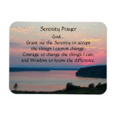 Serenity Prayer Pink Seascape Sunset Magneet (Horizontaal)
