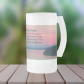 Serenity Prayer Pink Seascape Sunset Matglas Bierpul