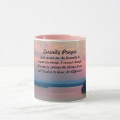 Serenity Prayer Pink Seascape Sunset Mok (Midden)