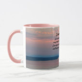 Serenity Prayer Pink Seascape Sunset Mok (Links)