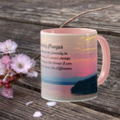 Serenity Prayer Pink Seascape Sunset Mok