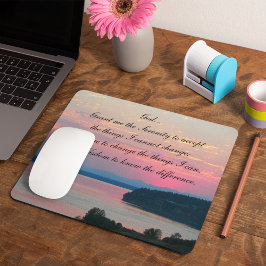 Serenity Prayer Pink Seascape Sunset Muismat