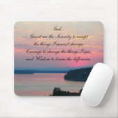 Serenity Prayer Pink Seascape Sunset Muismat (Met muis)