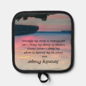 Serenity Prayer Pink Seascape Sunset Pannenlap (Voorkant)