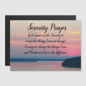 Serenity Prayer Pink Seascape Sunset Photo Magnet (Voorkant / Achterkant)