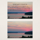 Serenity Prayer Pink Seascape Sunset Profile Card Visitekaartje (Voorkant /achterkant)