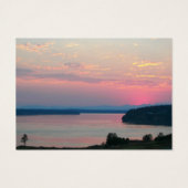 Serenity Prayer Pink Seascape Sunset Profile Card Visitekaartje (Achterkant)