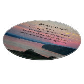 Serenity Prayer Pink Seascape Sunset Snijplank (Hoek)