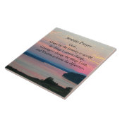Serenity Prayer Pink Seascape Sunset Tegeltje (Zijkant)