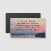 Serenity Prayer Pink Seascape Sunset Visitekaartje (Voorkant / Achterkant)